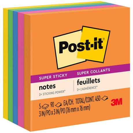 Post-it&reg; Super Sticky Notes - Energy Boost Color Collection