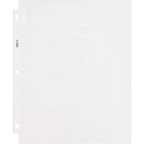 Business Source Sheet Protectors-0" Thickness - For Letter 8 1/2" x 11" Sheet - 3 x Holes - Ring Binder - Top Loading - Rectangular - Clear - Polypropylene - Super Heavyweight 50 / Box