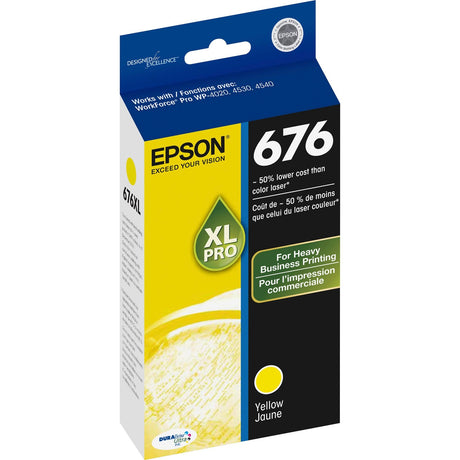 Epson DURABrite Ultra 676XL Original Inkjet Ink Cartridge - Yellow - 1 Each