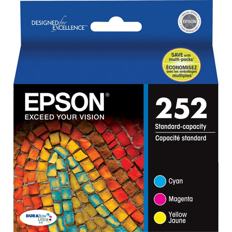 Epson DURABrite Ultra T252520 Original Standard Yield Inkjet Ink Cartridge - Yellow, Cyan, Magenta - 3 / Pack