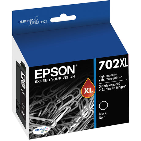 Epson DURABrite Ultra T702XL Original High Yield Inkjet Ink Cartridge - Black - 1 Each
