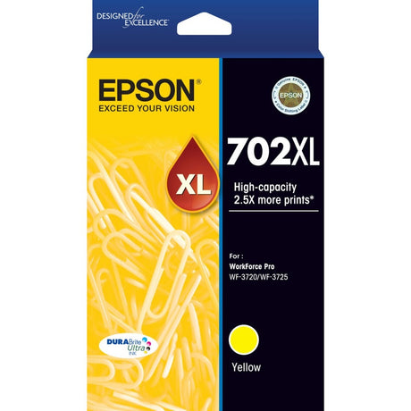 Epson DURABrite Ultra T702XL Original High Yield Inkjet Ink Cartridge - Yellow - 1 Each