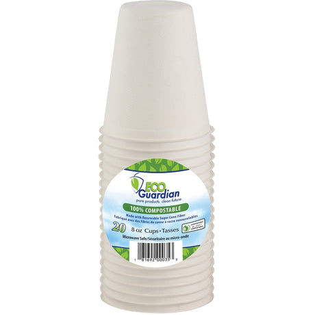 Eco Guardian 8 oz 100% Compostable Drink Cups