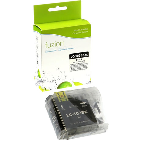Fuzion Inkjet Ink Cartridge - Alternative for Brother LC103BK - Black - 1 Each