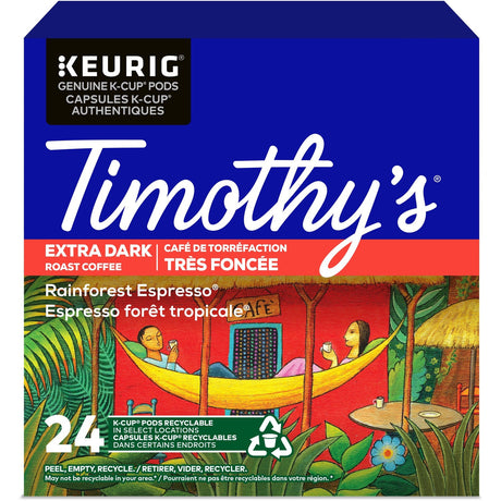 Timothy's K-Cup Rainforest Expresso Extra Dark Roast Coffee