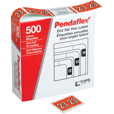 Pendaflex Labels Year 2023 Orange 500/box