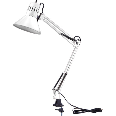 Bostitch Swing Arm Desk Lamp with Clamp, White