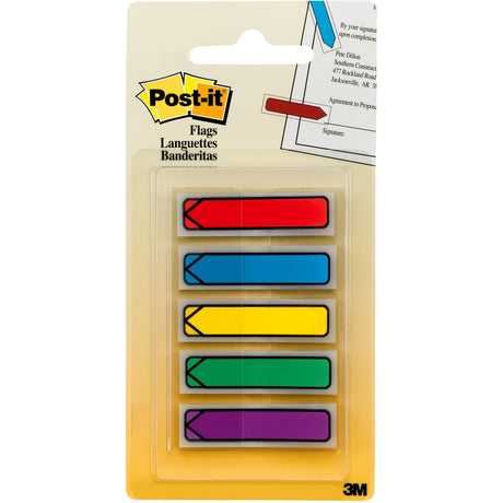 Post-it&reg; Arrow Flags in On-the-Go Dispenser - Bright Colors