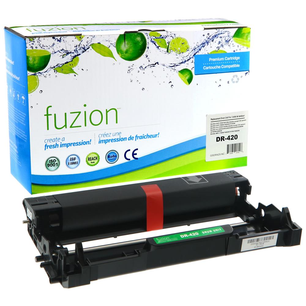 fuzion High Yield Laser Toner Cartridge - Alternative for Brother DR420 Imaging Drum Unit - Black - 1 Each - 12,000 Pages