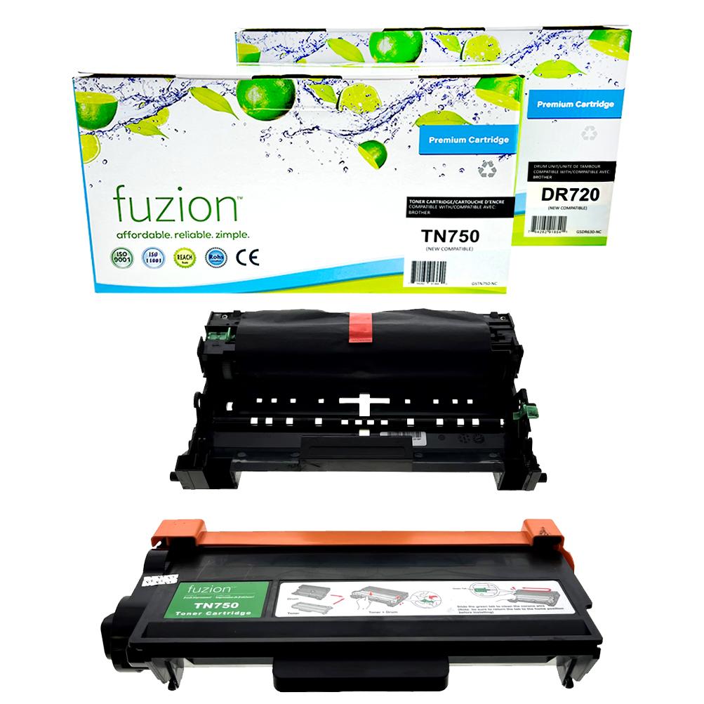Brother TN750 / DR720 Compatible Toner & Drum Combo