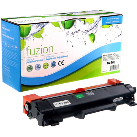 fuzion Laser Toner Cartridge - Alternative for Brother TN760 - Black - 1 Each